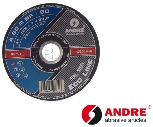 Andre Ściernica płaska do przecinania ECO-LINE, typ 41 - 125MM x 1MM x 22,2MM - 010167) (AND_010167)