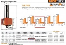 CMT FREZ Z ŁOŻYSKIEM DO WRĘG I PROFILI ZŁĄCZENIOWYCH HM H=12,7 D=34,9 I=12,7 S=8 CMT935.350.11