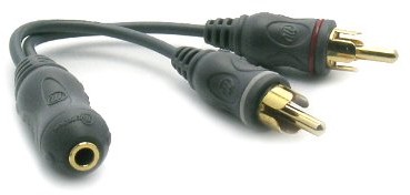 Metronic 3,5 MM wtyczka jack,, 1 X gniazdo/2 X cinch 460055