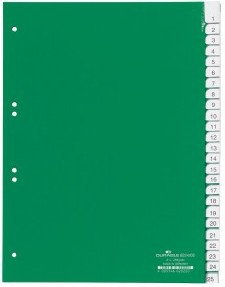 DURABLE Przekładka A4 zielone, zgrzane wymienne indeksy, A-Z 25 części