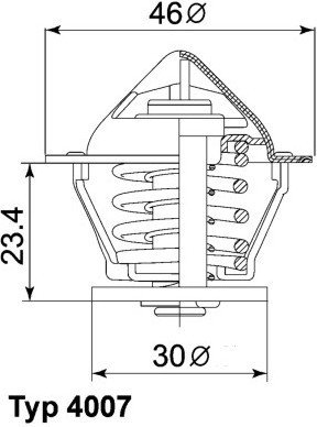 Wahler Termostat, żrodek chłodzący 4007.80D