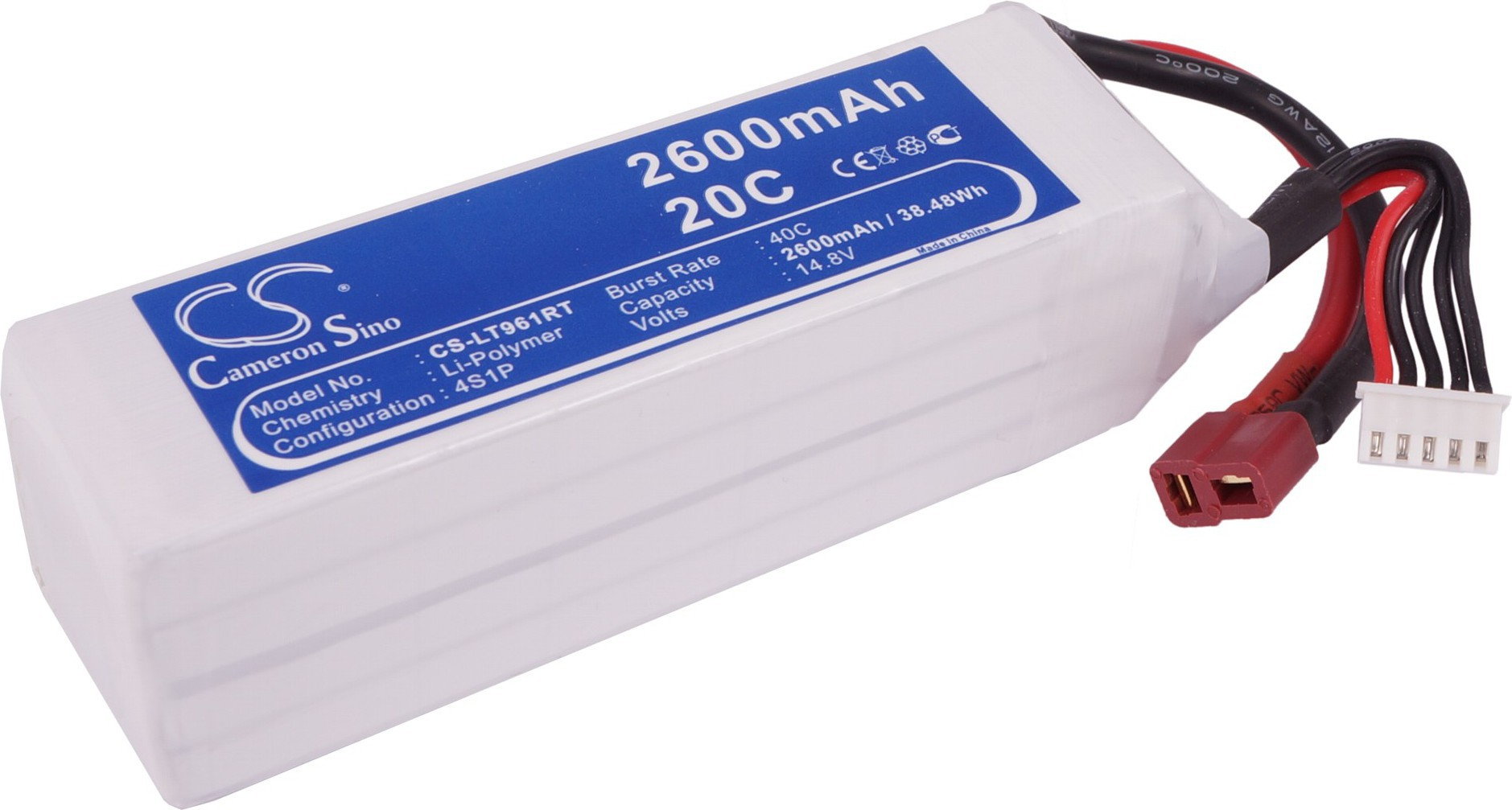 Cameron Sino 2600mAh 38.48Wh Li-Polymer 14.8V 4S 20C () CS-LT961RT