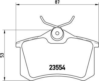 BREMBO Zestaw klocków hamulcowych, hamulce tarczowe P 68 024