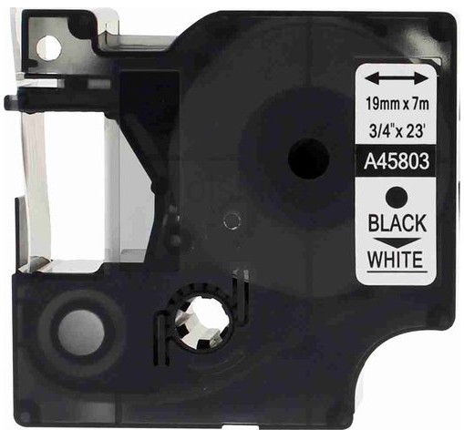 Dymo Aimotech Taśma zamiennik do 19mm/7m biała czarny nadruk D1 45803 A45803