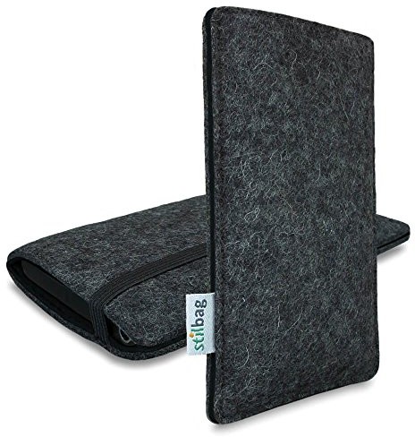 APPLE Stilbag Filztasche 'FINN' für iPhone 7 plus - Farbe: anthrazit/schwarz