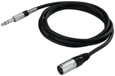 IMG Stage Line 1 m 3-biegunowa wtyczka XLR oraz 6,3 MM Stereo Plug Line przewód 06.6670