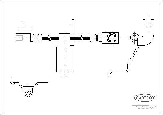CORTECO Przewód hamulcowy elastyczny 19030322