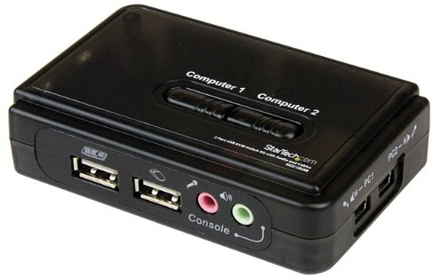 STARTECH.COM StarTech. com 2 port USB KVM Switch Kit w/Audio i kabli  2-fach USB Desktop przełącznik w zestawie kabel VGA SV211KUSB