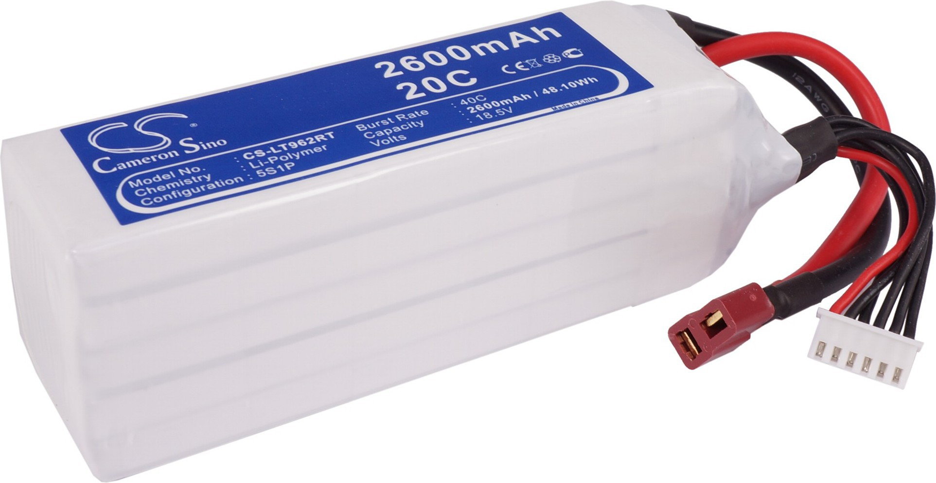 Cameron Sino 2600mAh 48.10Wh Li-Polymer 18.5V 5S 20C () CS-LT962RT