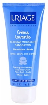 Uriage 1ers Soins Bebes Foaming And Cleansing Soap-free Cream krem oczyszczający do twarzy ciała i włosów 200 ml