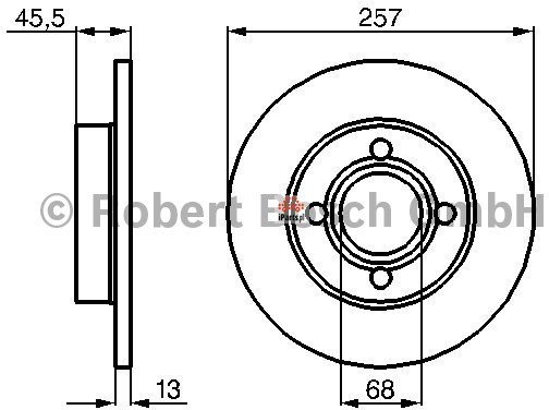 BOSCH Tarcza hamulcowa 0 986 478 016