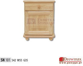 Drewmax Szafka nocna sosnowa SN 101