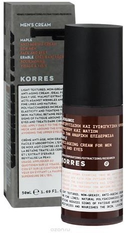 Korres KORRES_Men's Cream Maple Anti-Ageing Cream krem przeciwzmarszczkowy do twarzy i pod oczy z syropem klonowym 50ml