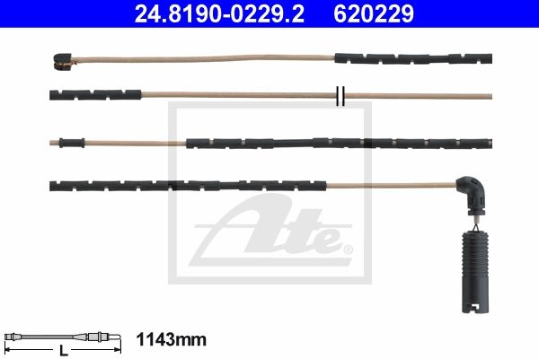 ATE CZUJNIK KLOCKÓW HAM  24.8190-0229.2 BMW Z4 2.0I 05-, 2.2I, 2.5I, 3.0I 03-