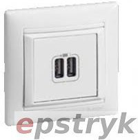 Legrand VALENA - GNIAZDO ZASILAJĄCE 2 x USB 5V 1500 MA BIAŁE 770470