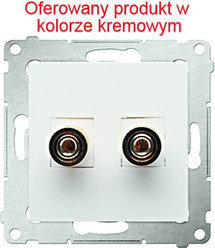 Kontakt Simon KONTAKT - Gniazdo głośnikowe Pojedyncze kremowe DGL2.01/41 SIMON54