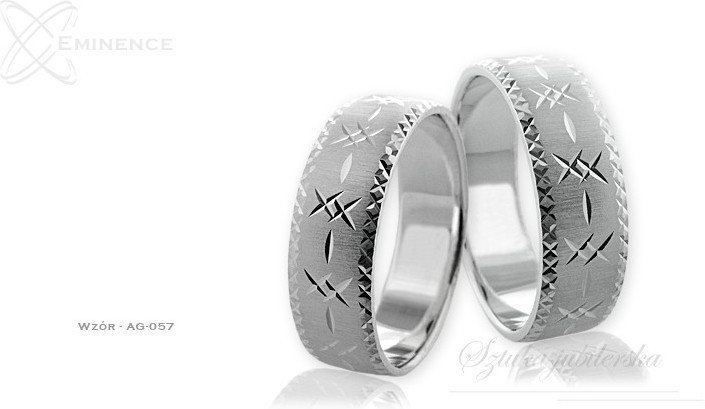 Eminence Obrączki srebrne - wzór Ag-057