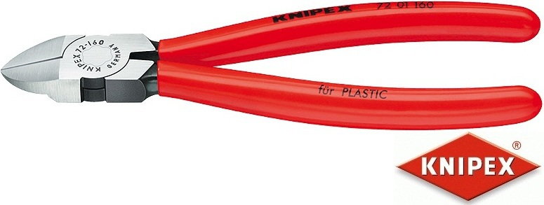 Knipex szczypce tnące boczne do tworzywa sztucznego, PCW (72 01 140/ 160/ 180)