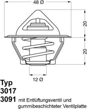 Wahler Termostat, żrodek chłodzący 3017.87D2