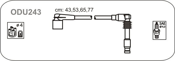 JANMOR Zestaw przewodów zapłonowych ODU243
