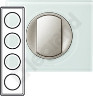 Legrand Celiane Ramka szkło kaolin x4 poz/pion 069314