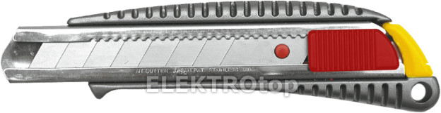 TOPEX Nóż z ostrzem łamanym 18 mm, metalowe prowadnice ostrza i korpus 17B128