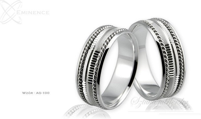 Eminence Obrączki srebrne - wzór Ag-100