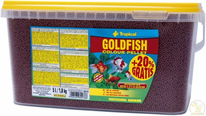 Tropical Goldfish Colour Pellet 5L/1,8Kg 60478