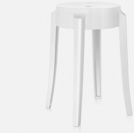 Kartell Taboret Charles Ghost biały - 4897-E5