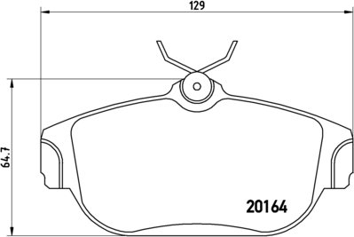 BREMBO Zestaw klocków hamulcowych, hamulce tarczowe P 86 007