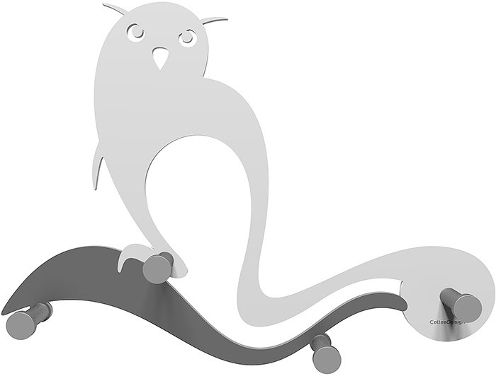 CalleaDesign Wieszak ścienny Owl biały 13-007-1