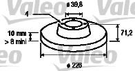 VALEO tarcza hamulcowa x2 tyl 186288  186288