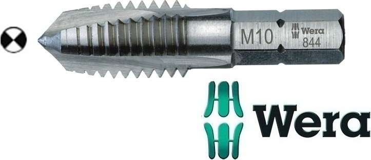 WERA gwintownik M6, z chwytem sześciokątnym 1/4 do metalu, typ 844 (05104669001)
