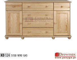Drewmax Komoda sosnowa typ KD 124