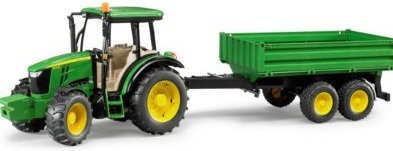 Bruder Traktor John Deere 5115M z przyczepą 02108