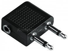 Hama Adapter do samolotu 2xjack mono wt. - jack 3,5 stereo (122383)