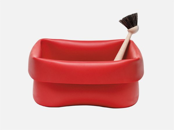 Normann Copenhagen Miska do Mycia Naczyń ze Szczotką Washing-up Bowl czerwone 31