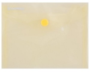 Biella Teczka kopertowa DONAU na zatrzask transparentna żółta A6 DN818-6