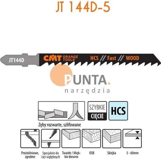 CMT brzeszczot do drewna HCS JT144D-5