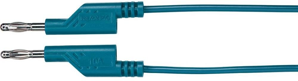Voltcraft Przewód pomiarowy MS5/BL PCW 1 mm2 Wtyki do połączeń wieżowych 4 mm Niebieski