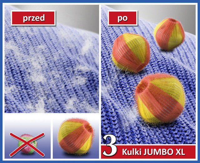 Wenko Kule do prania JUMBO XL - Antykłaczki, 3 sztuki w komplecie 1C8