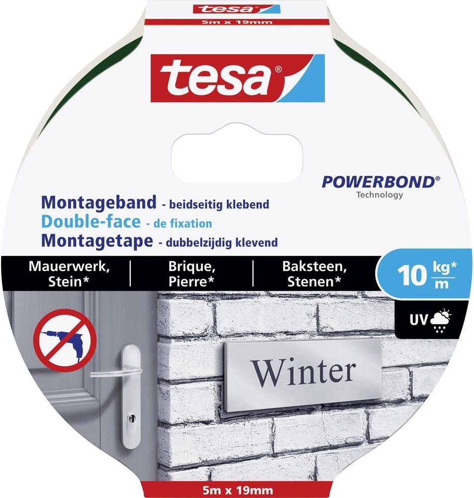 TESA Taśma montażowa POWERBOND DxS) 5000 mm x 19 mm 77749-00000-00 1 Rolka(ek)
