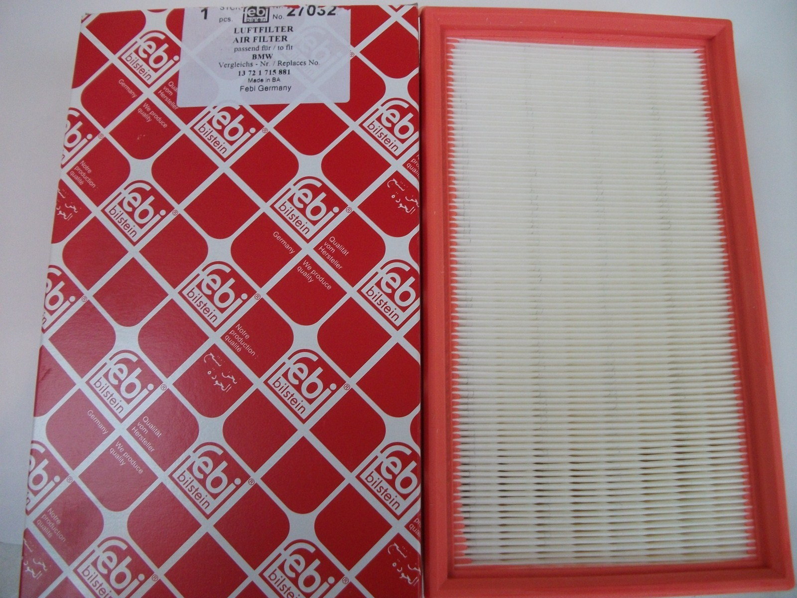 FEBI 27032=AP026 FILTR POWIETRZA BMW 318i, is, 316i 9/88->, 320i (6 cyl), 325e 8