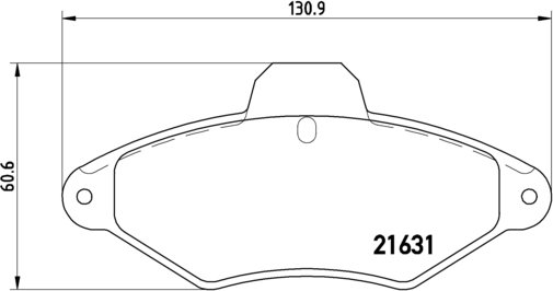 BREMBO Zestaw klocków hamulcowych, hamulce tarczowe P 61 052