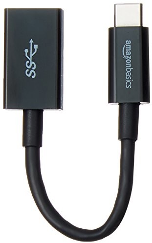 AmazonBasics adapter sieciowy, wtyczka na gniazdo USB typu C na USB, USB 3.1, 1. generacji, czarny L6LUC021-CS-R