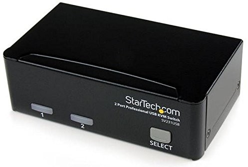 STARTECH.COM StarTech. com 2 port USB KVM Switch  VGA KVM przełącznik w zestawie kabel VGA SV231USBGB