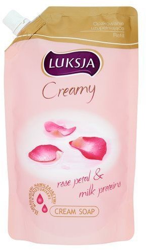 Cussons Kremowe mydło w płynie Lukcja Creamy Rose Petal and Milk Proteins opakowanie uzupełniające 400 ml