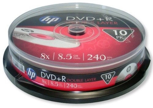 HP Hewlett Packard DVD+R 8.5GB 8x 10er Cakebox (73000016136)