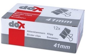 DOX OFFICE BIELLA Klipy do akt biurowy 41 mm 12 sztuk DN138