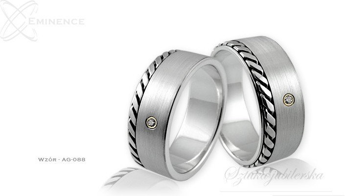 Eminence Obrączki srebrne - wzór Ag-088
